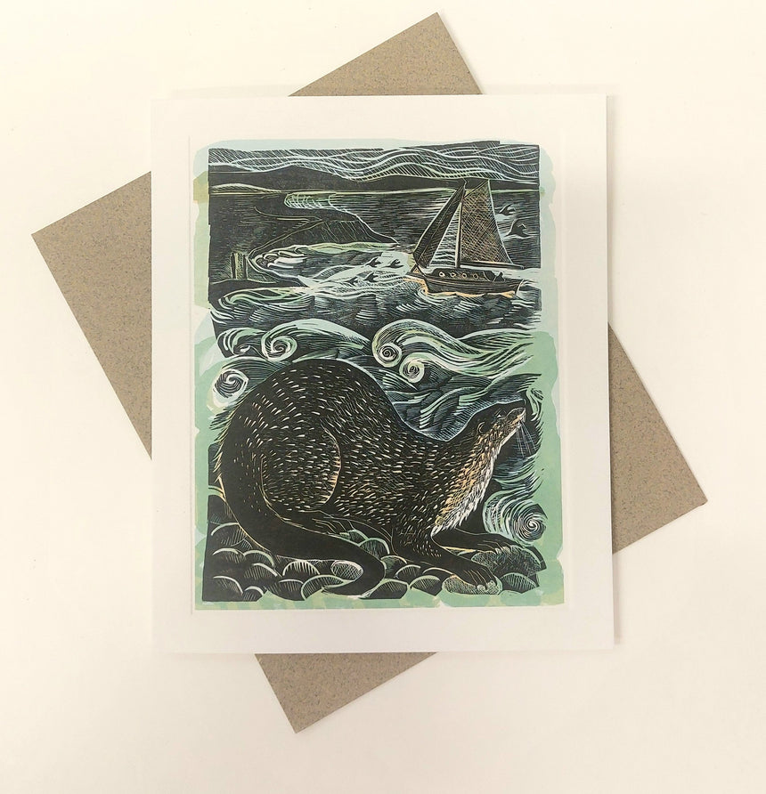Shetland Otter & Windsong Greeting Card