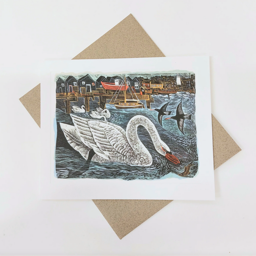 Southwold Swan Greeting Card