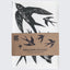 Swallows in Flight Black Window Stickers