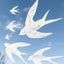 Swallows in Flight White Window Stickers