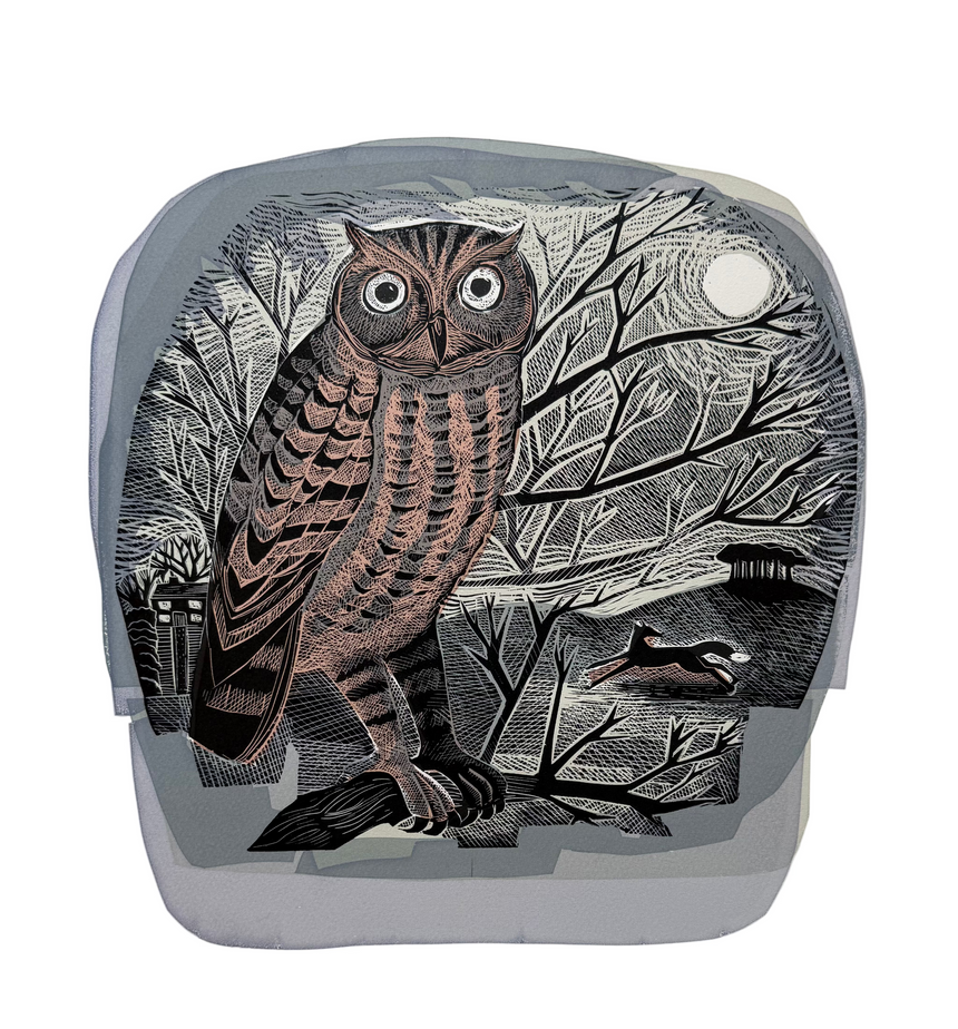Owl, Moon & Running Fox