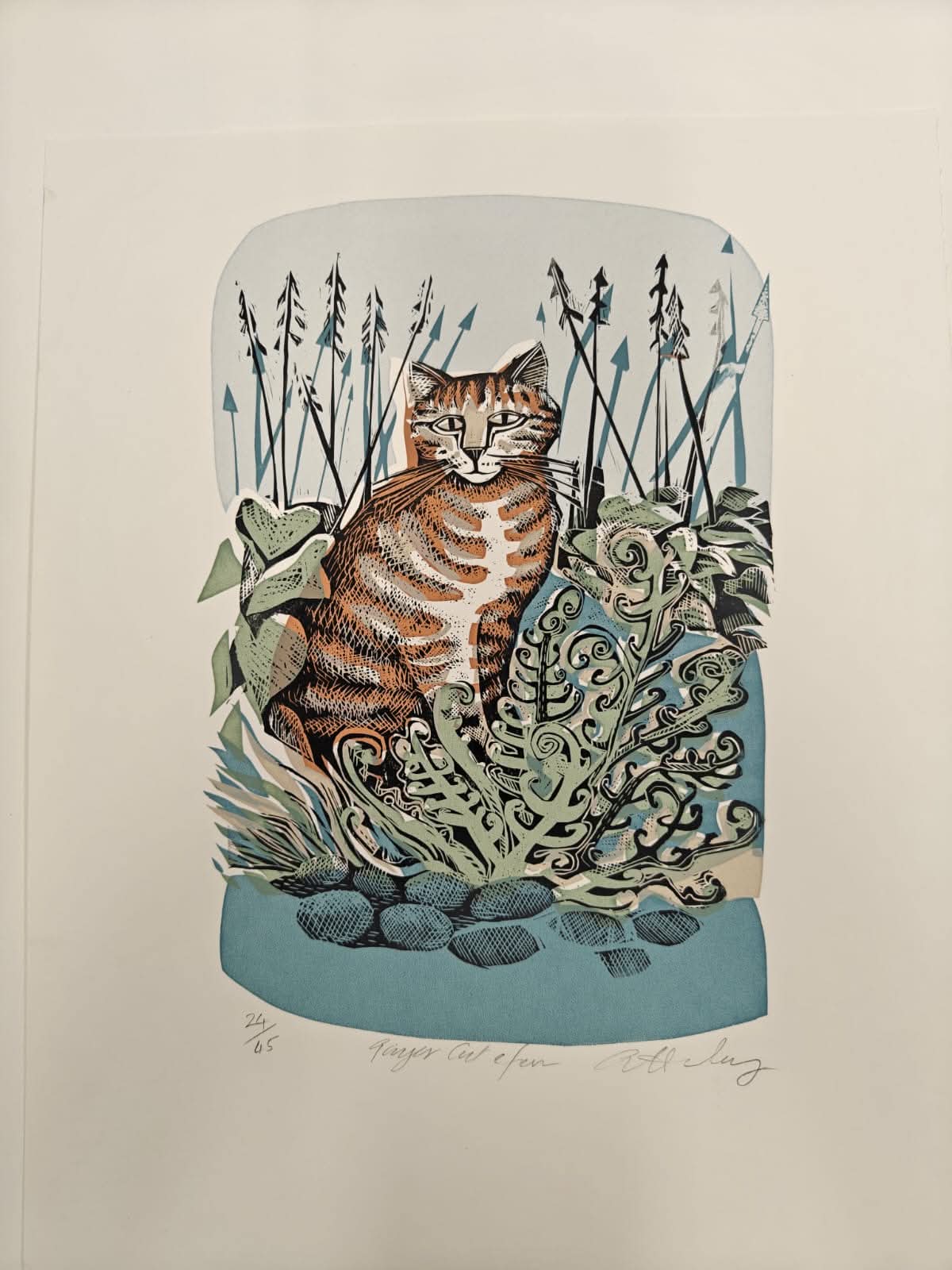 Ginger Cat and Fern
