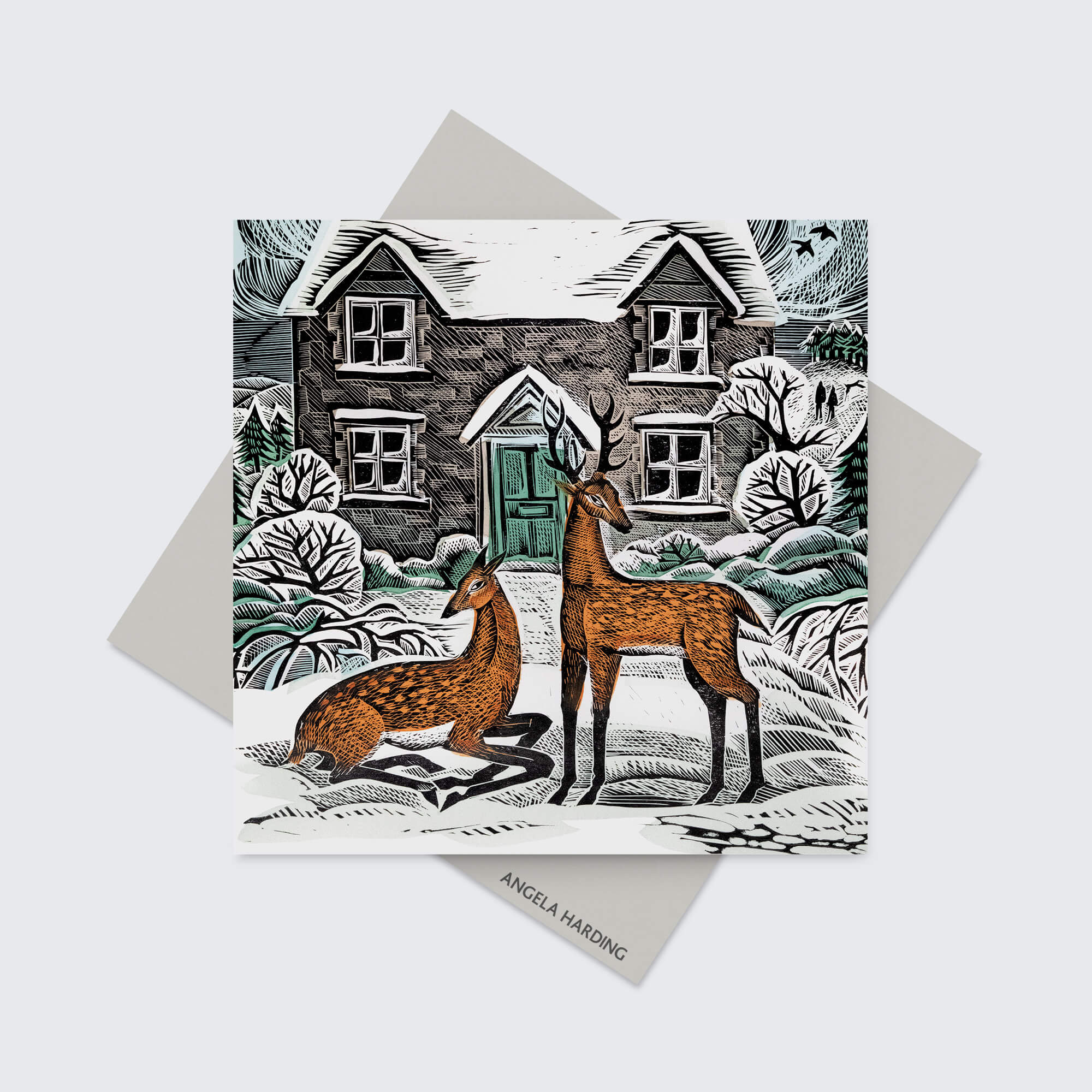 Winter Cottage Christmas Card Box Set – Set of 5
