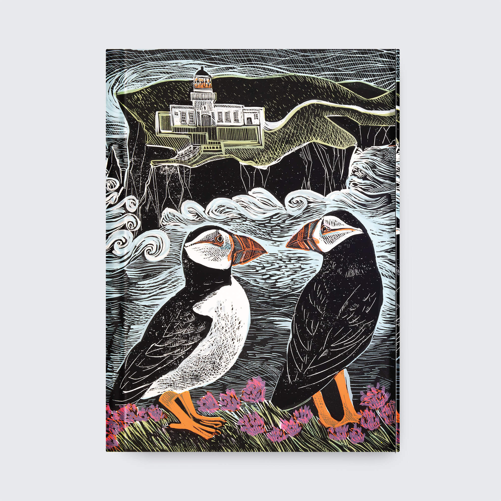 Fair Isle Puffins Hardback Foiled Journal