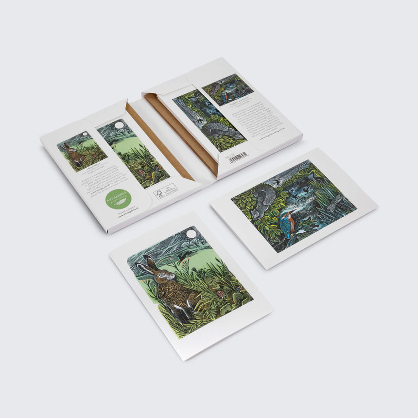 Hidden Hares and Kingfisher & Squirrel Notecards