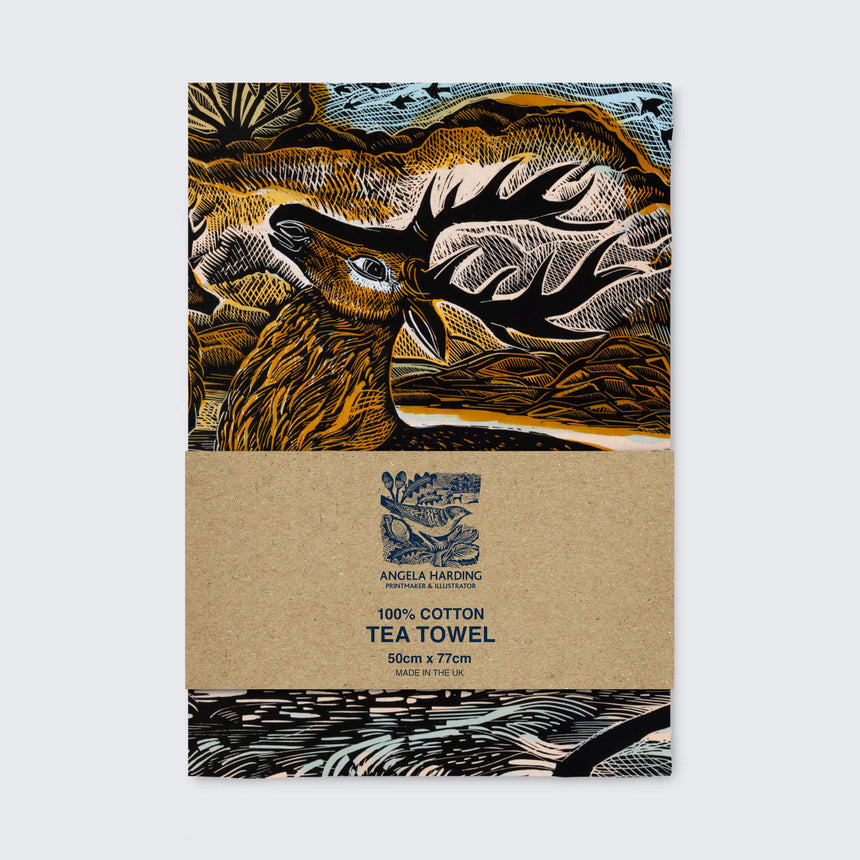 Knepp Red Deer Tea Towel