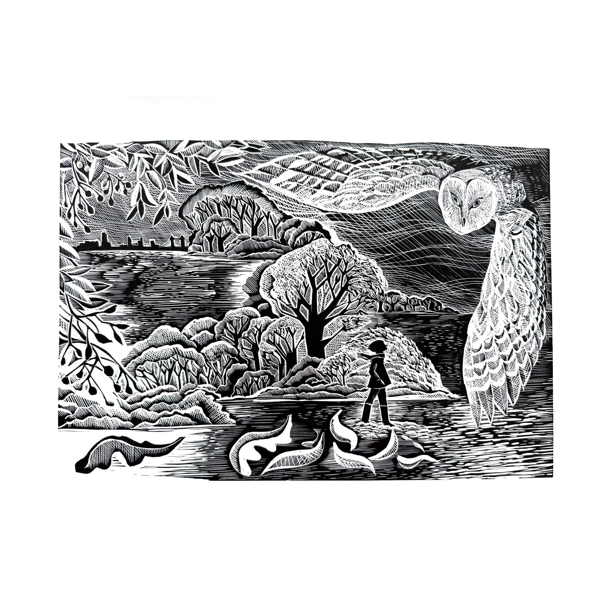 October Owl (Black & White Edition)