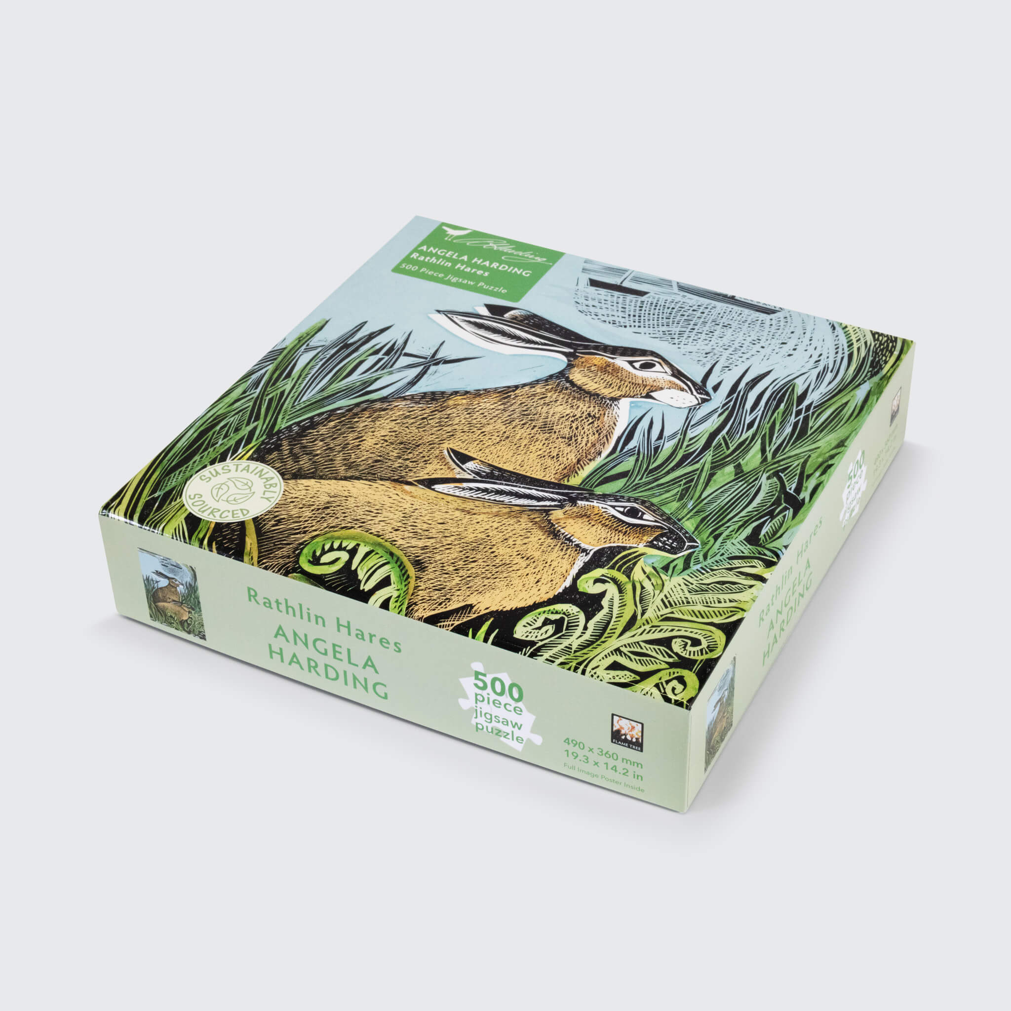 Rathlin Hares Jigsaw Puzzle by Angela Harding