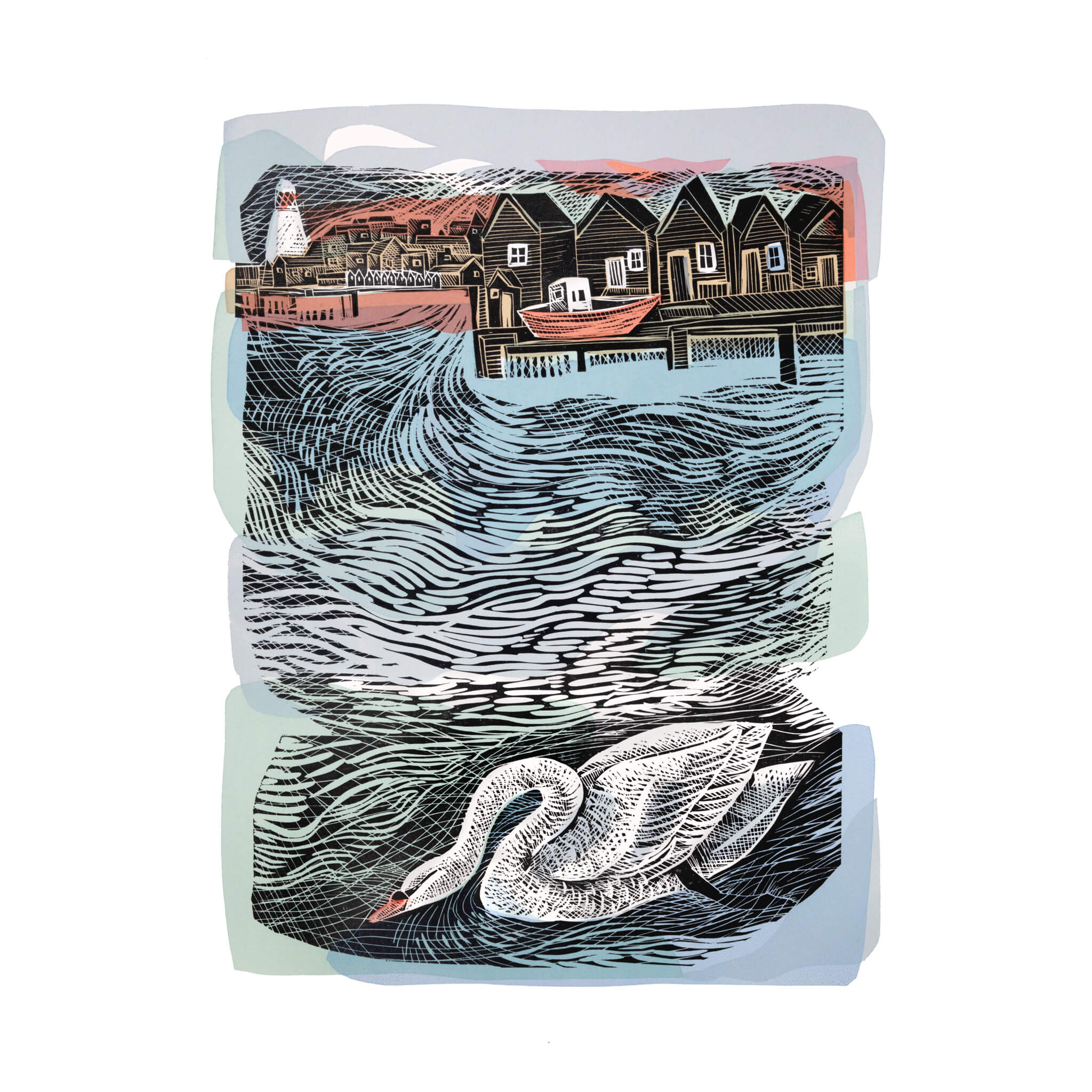Red Boat and Swan