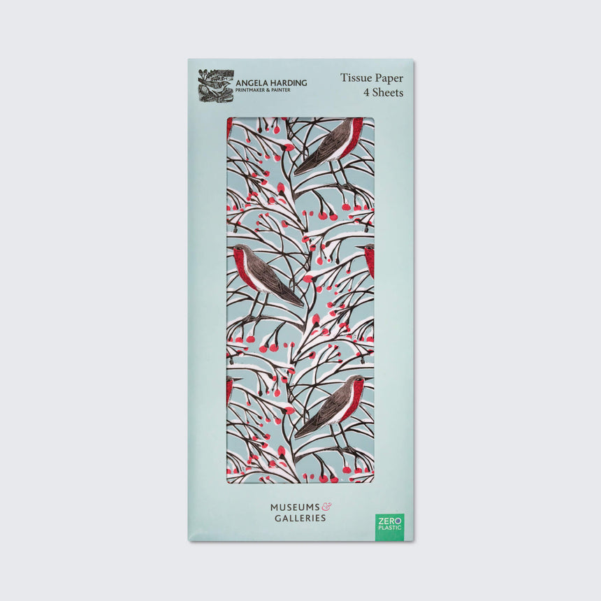 Robin and Berries Tissue Paper