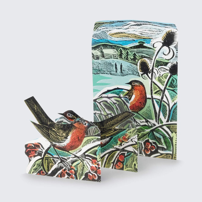 Robin Concertina Card by Angela Harding