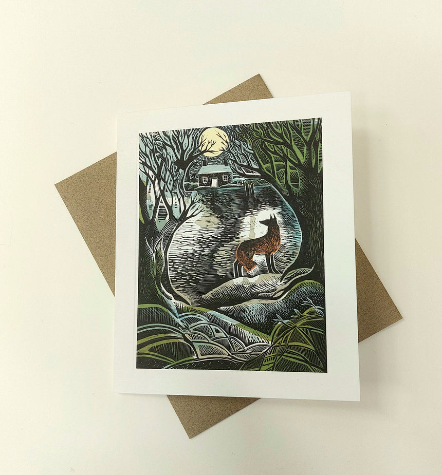 Midnight Fox Greeting Card