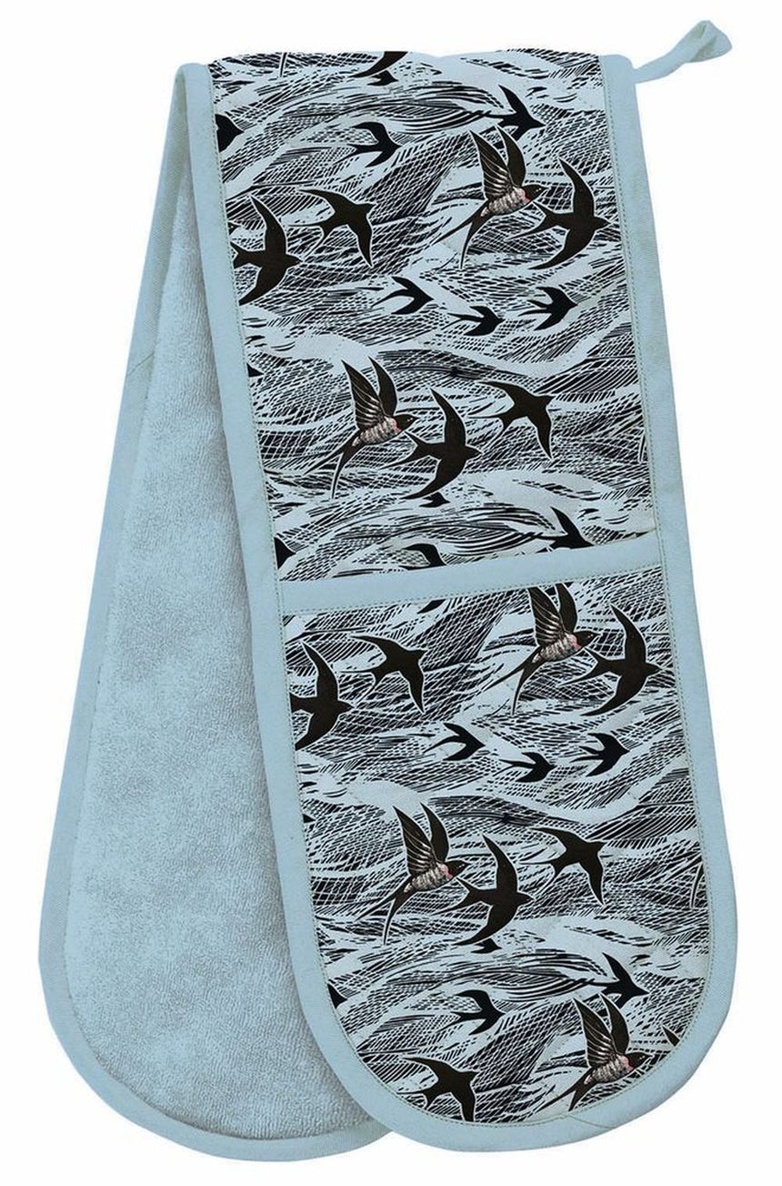 Swallow and Sea Oven Gloves