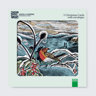 Scottish Robbins Christmas Card Box Set – Set of 5