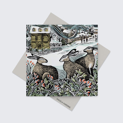 We Three Hares Christmas Card Box Set – Set of 5