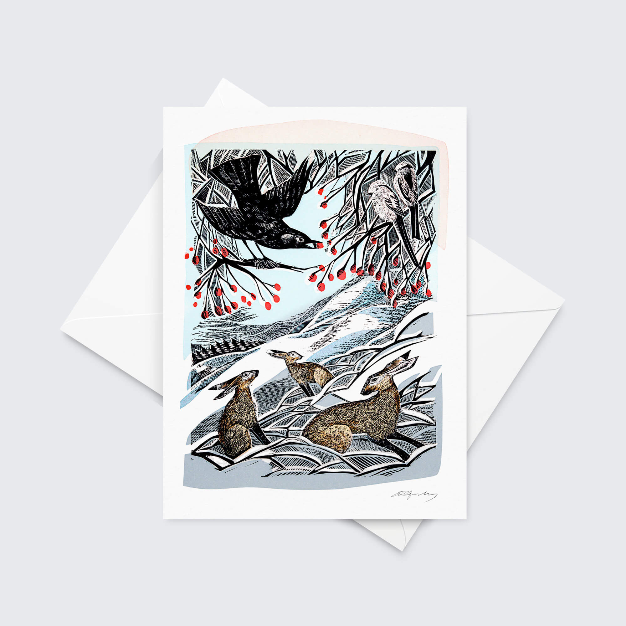 Hares in Conversation Christmas Card Box Set – Set of 8