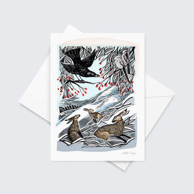 Hares in Conversation Christmas Card Box Set – Set of 8