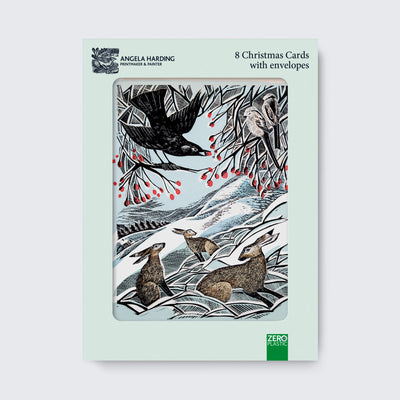 Hares in Conversation Christmas Card Box Set – Set of 8