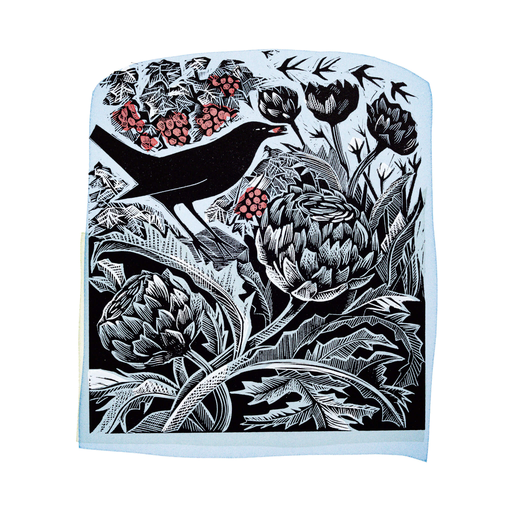 Winter Blackbird & Artichoke