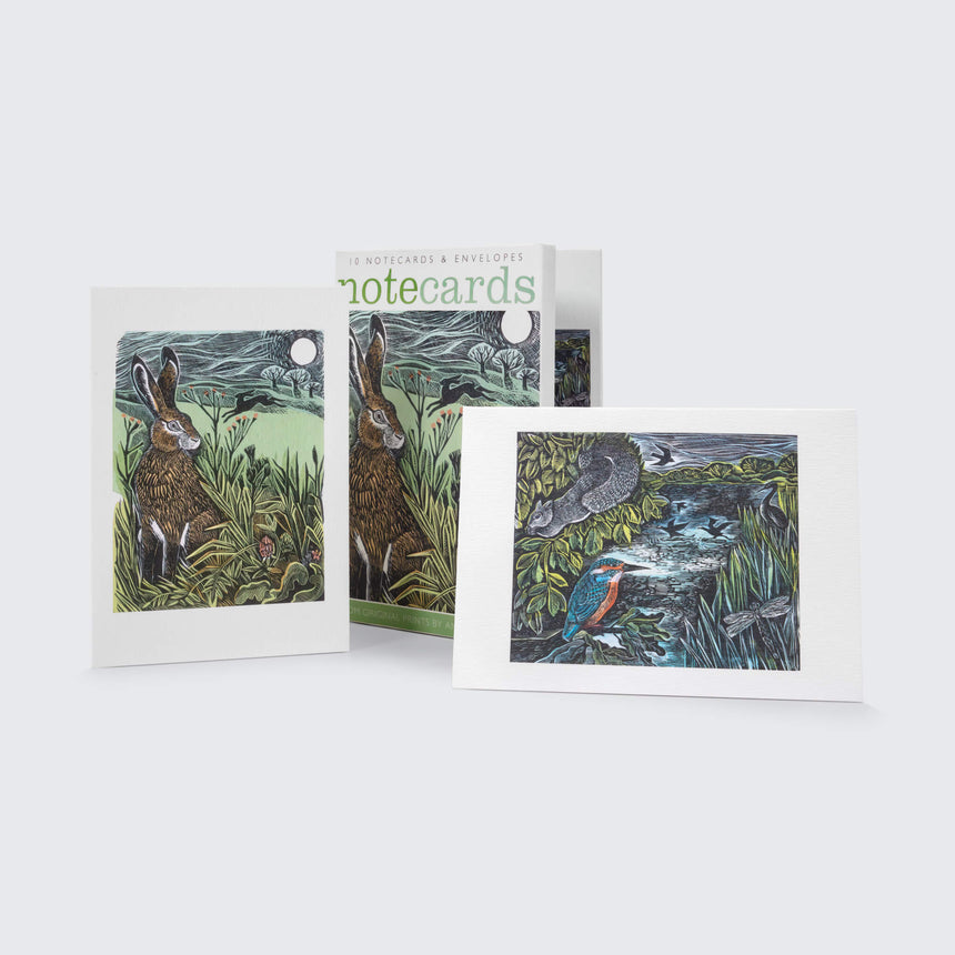 Hidden Hares and Kingfisher & Squirrel Notecards