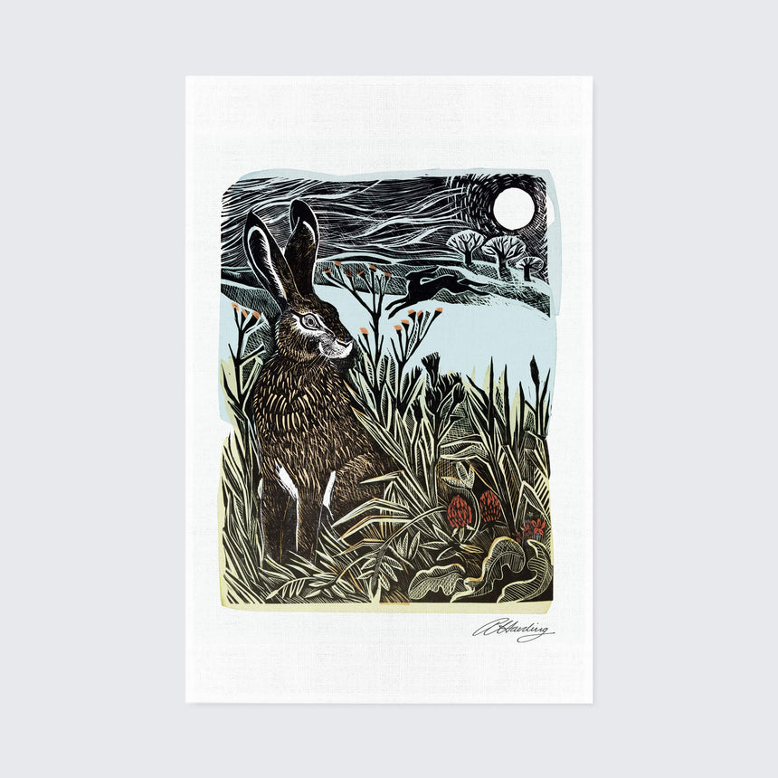 Hidden Hare Tea Towel
