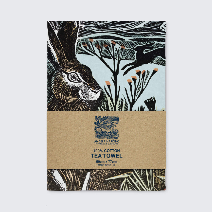 Hidden Hare Tea Towel