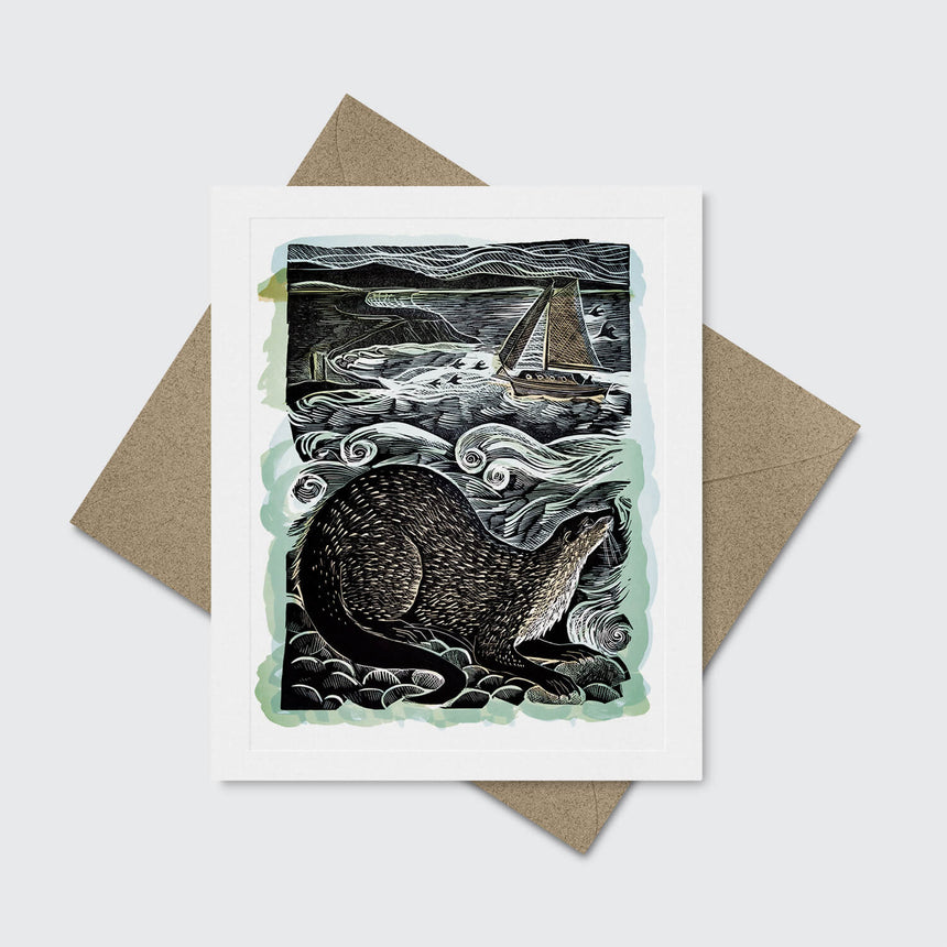 Shetland Otter & Windsong Greeting Card