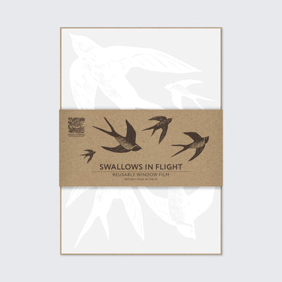 Swallows In Flight Black & White Window Stickers