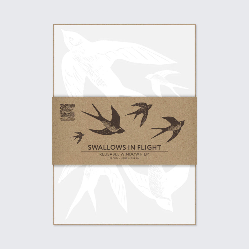 Swallows In Flight White Window Stickers