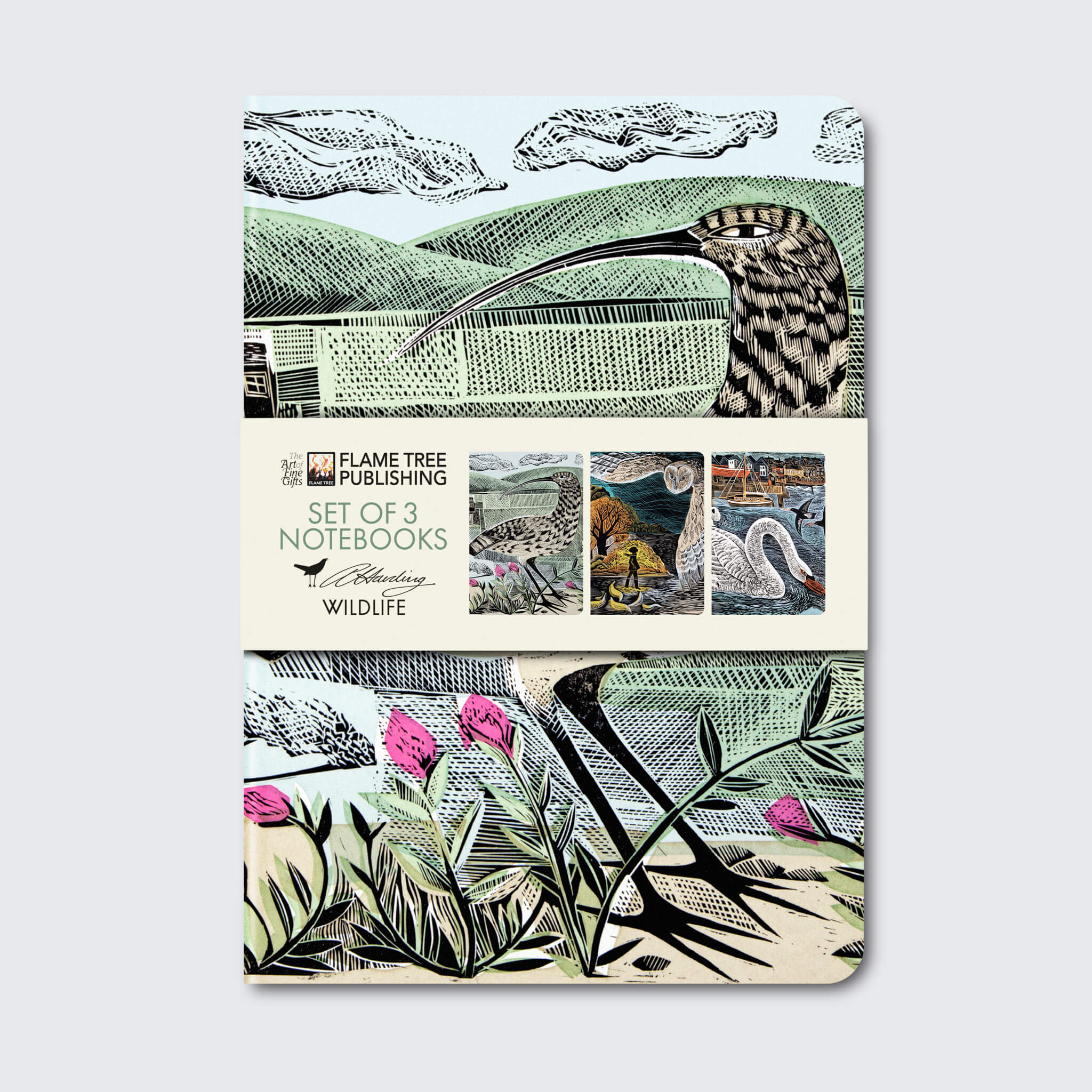 Angela Harding | Gifts | Wildlife Set Of 3 A5 Notebooks