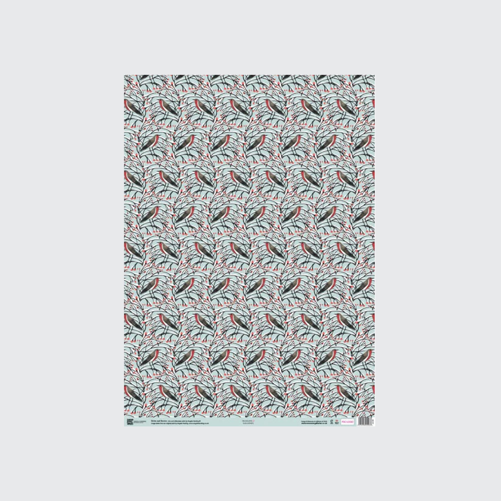 Winter Robin Gift Wrap (3 Sheets)