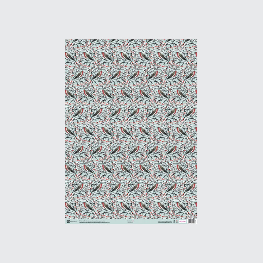 Winter Robin Gift Wrap (3 Sheets)