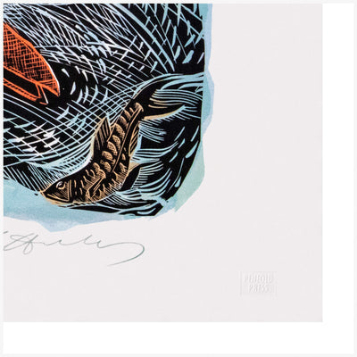 Southwold Swan Penfold Press Print detail